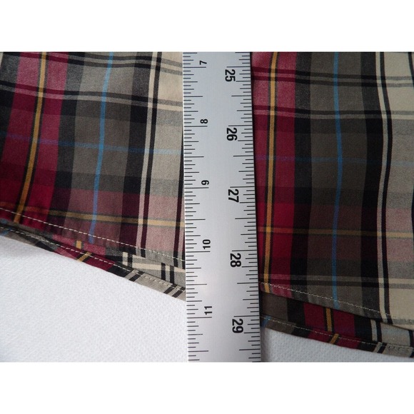 Jos. A Banks Travelers Collections Large Mens Shirt Plaid Oxford DadCore Grandpa - Picture 6 of 10
